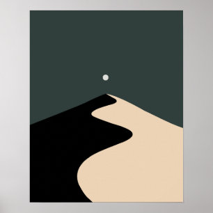 Poster Devaneio da Duna Silenciosa Arte Minimalista de