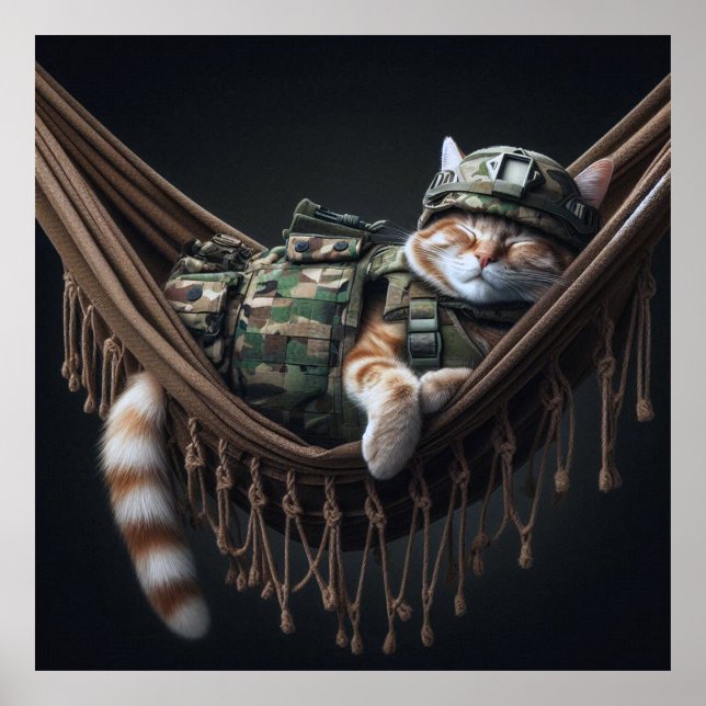 Poster Dever, Honra, Hora do Sono: Junte-se à Meow-litary (Frente)