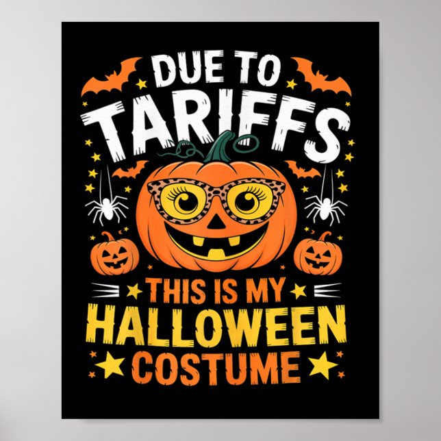 Poster Devido A Tarifas Meu Figurino De Halloween 2025 (Frente)