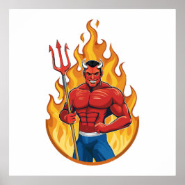 Poster Devil with trident