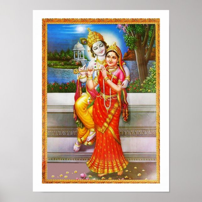 Póster Devoção a Radha Krishna (Frente)