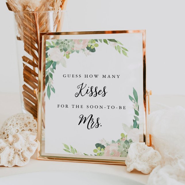 Poster DEVON Adivinha Quantos Beijos Jogo de Chá de panel (Criador carregado)