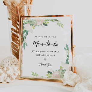 Poster DEVON Endereço o Sinal de Chá de fraldas de Envelo