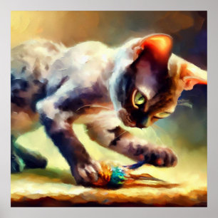 Poster Devon Rex Cat