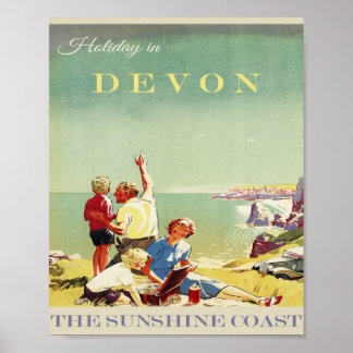 Poster Devon Viagens vintage