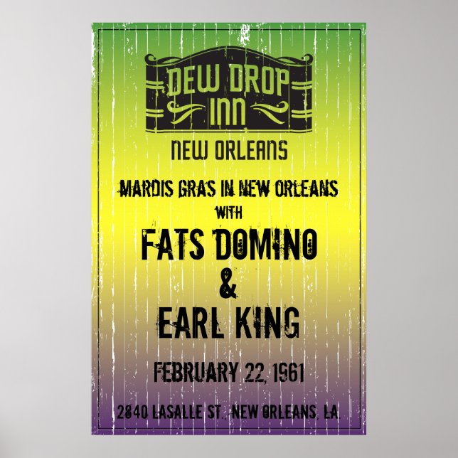 Poster Dew Drop Inn New Orleans Show (Frente)