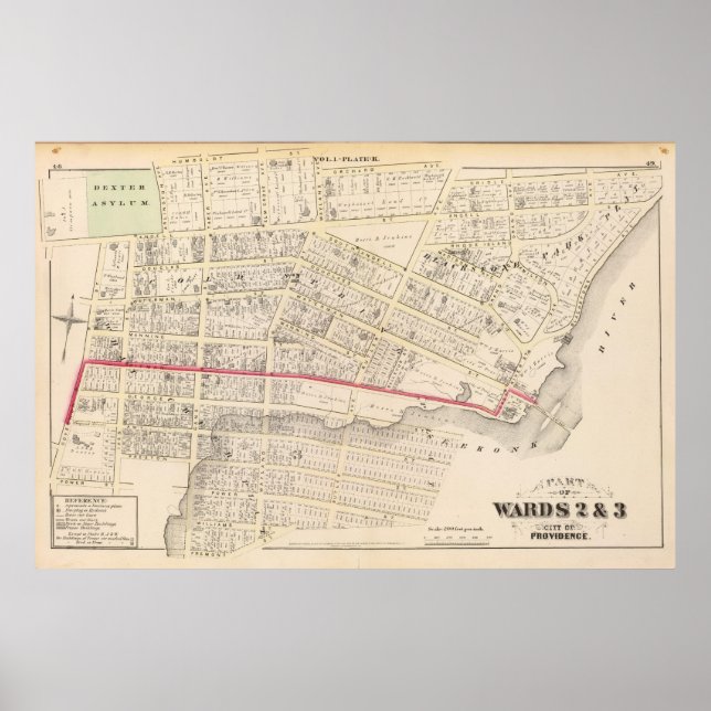 Póster Dexter Asylum e Central Bridge Atlas Map (Frente)