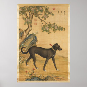 Poster Dez Cães Preciados - Xuezhualu(canine cinza chinês