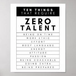 Poster Dez Coisas Que Requerem Um Talento Zero