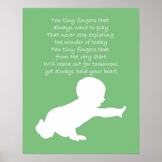 Póster Dez Dedos Pequenos (Frente)