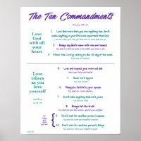 Dez Mandamentos para Crianças — Roxo/Teal 2