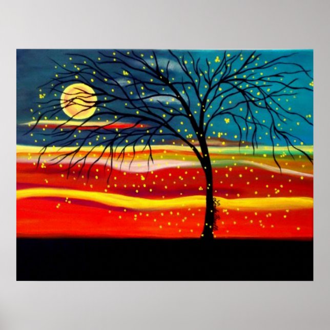 Póster "Dez milhões de pirilampos" por Linda Powell (Frente)