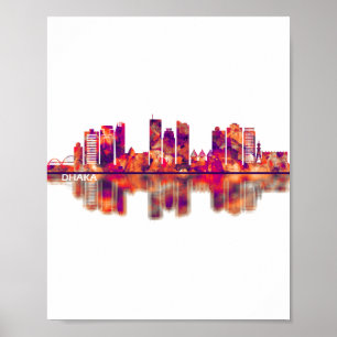 Poster Dhaka Bangladesh Skyline
