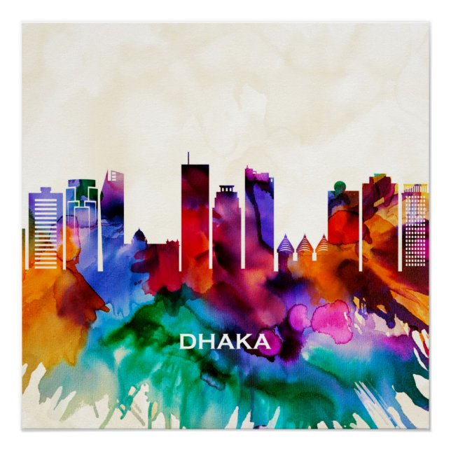 Póster Dhaka Skyline (Frente)
