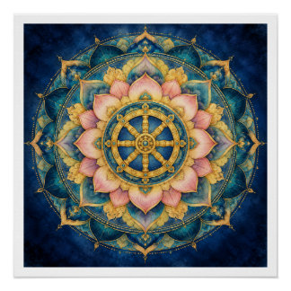Póster Dhamar Mandala do Lótus
