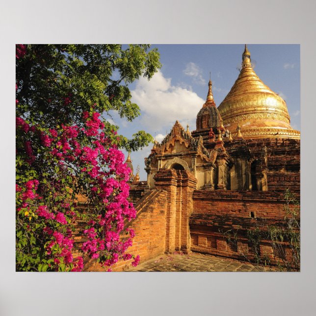 Poster Dhamma Yazaka Pagoda em Bagan (Pagan), Myanmar (Frente)