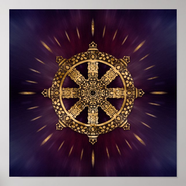 Poster Dharma Wheel - Dharmachakra (Frente)