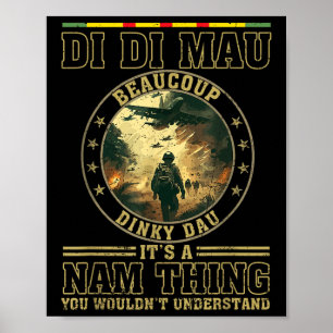 Poster Di Di Mau Seu Nam Thing Dinky Dau Funny Vietnam Ve