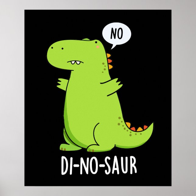 Poster Di-no-sauro Piadas de Dinossauro Divertidas Fundo  (Frente)