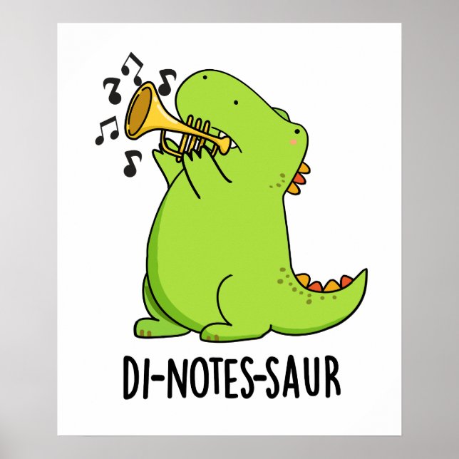 Poster Di-notes-saur Piada Divertida de Dinossauro (Frente)