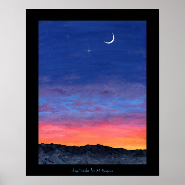 Poster dia 2 à noite Pintor do Sol para Crepúsculo (Frente)