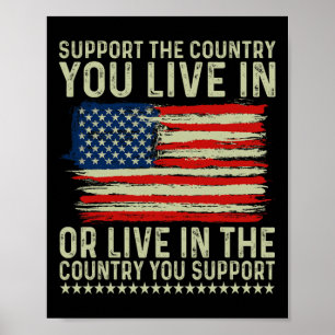 Poster Dia 4 De Julho Apoie O País Em Que Você Vive