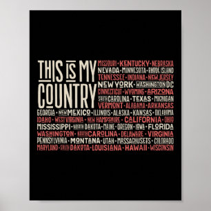 Poster Dia 4 de julho dos Estados Unidos Bandeira América