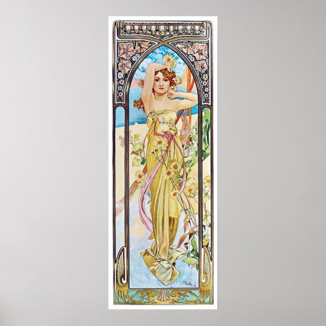 Póster Dia, Alphonse Mucha (Frente)