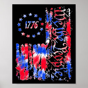 Poster Dia Americano Bandeira Patriótica 1776 Nós O Tie D