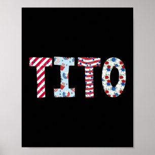Poster Dia Americano da Independência Patriótica do Tito