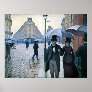 Poster Dia chuvoso da rua de Paris por Gustave