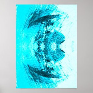 Poster Dia chuvoso em azul