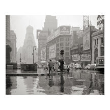 Dia Chuvoso na Times Square, 1943. Foto Antiga