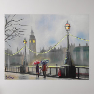 Póster Dia chuvoso no casal de Londres com um