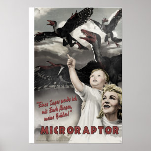 Poster Dia D de Dino: Microraptor