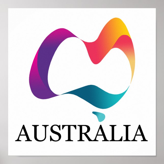 Poster Dia da Austrália Feliz (Frente)