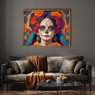 Poster Dia Da Catrina Dos Mortos 1