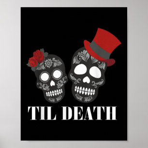 Poster Dia Da Caveira Do Açúcar Do Morto Casado Com Casal