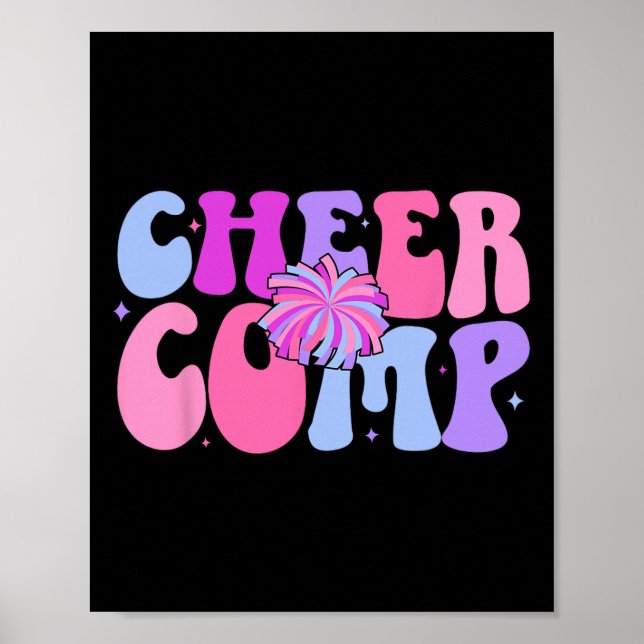 Poster Dia da Competição de Cheerleading Groovy Cheer Com (Frente)