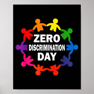 Poster Dia da discriminação zero - igualdade inclusão hum