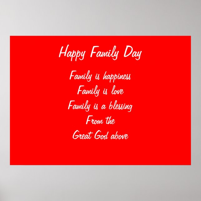 Póster Dia da Família (Frente)