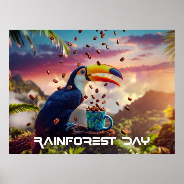 POSTER DIA DA FLORESTA TROPICAL - TUCANO (Frente)