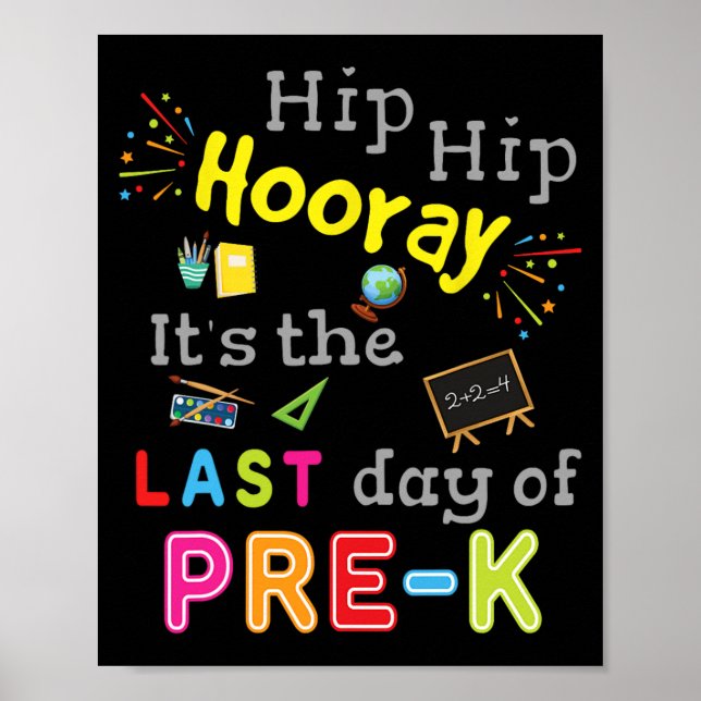 Poster Dia Da Formação Escolar Engraçado Pré K Professor (Frente)