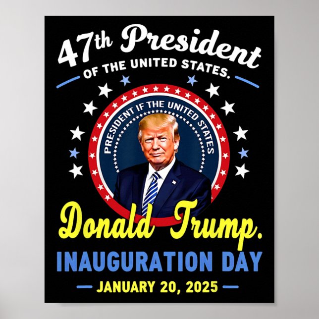 Poster Dia da Inauguração do Presidente Donald Trump (Frente)