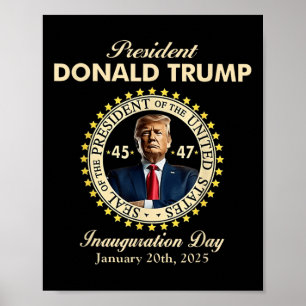 Poster Dia da Inauguração do Presidente Donald Trump 20 d