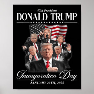 Poster Dia da Inauguração do Presidente Donald Trump Jan