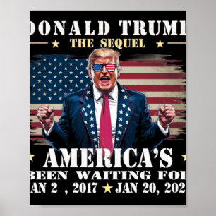 Poster Dia da Inauguração do Presidente Engraçado Donald
