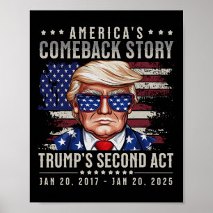 Poster Dia da Inauguração do Presidente Engraçado Donald 