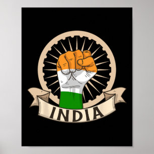 Poster Dia da Independência 15 de agosto Bandeira Indiana