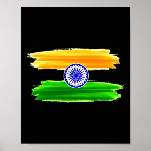 Poster Dia da Independência 15 de agosto de 1947 Bandeira